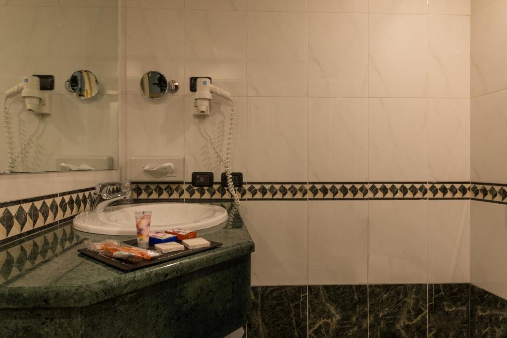 Koupelna v ubytování Hotel Motel Del Duca
