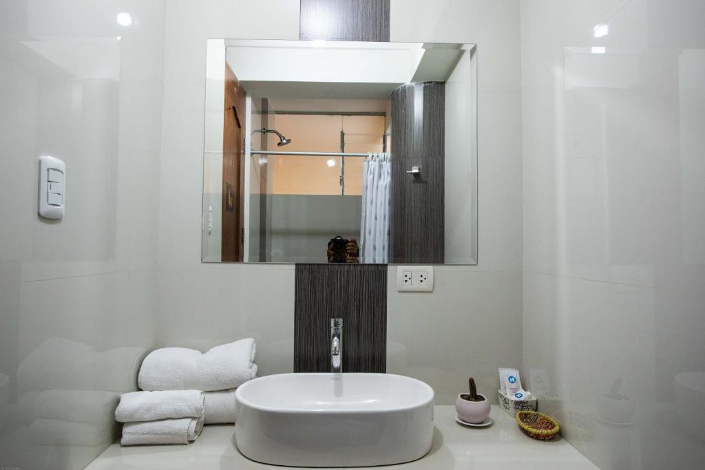 Koupelna v ubytování Hotel Las Quenas