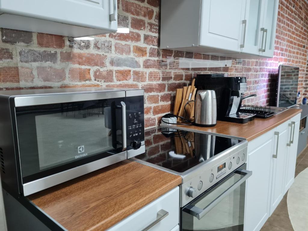Köök või kööginurk majutusasutuses Narva Port Hostel