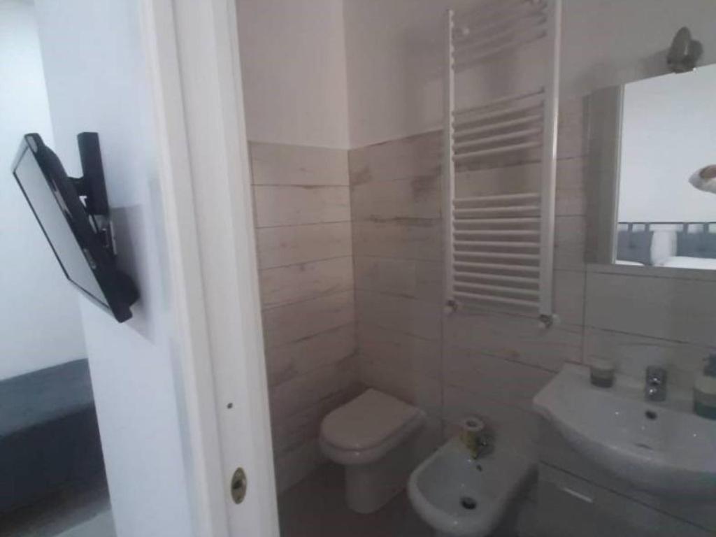 Koupelna v ubytování Albergo Abruzzese