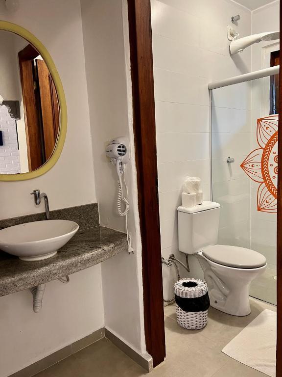 Koupelna v ubytování Na Casa 11 - Pousada e Hostel