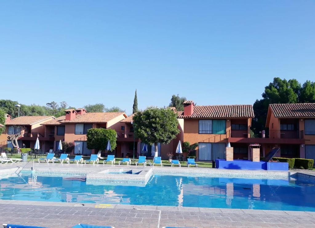 Bazén v ubytování Hotel La Rinconada Tequisquiapan nebo v jeho okolí