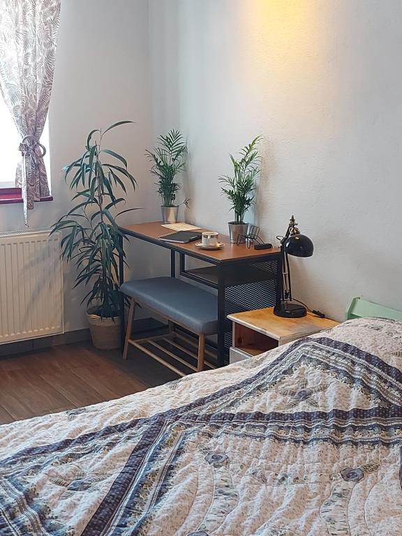 Postel nebo postele na pokoji v ubytování Pr' Šovarjo