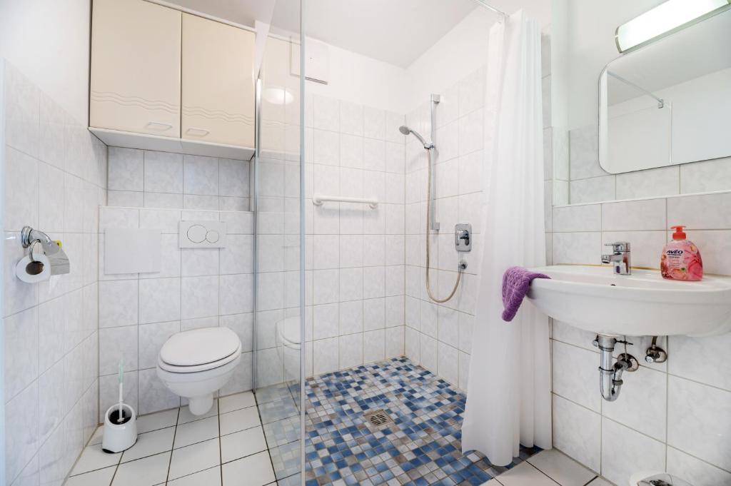Koupelna v ubytování Hotel am Kirchplatz