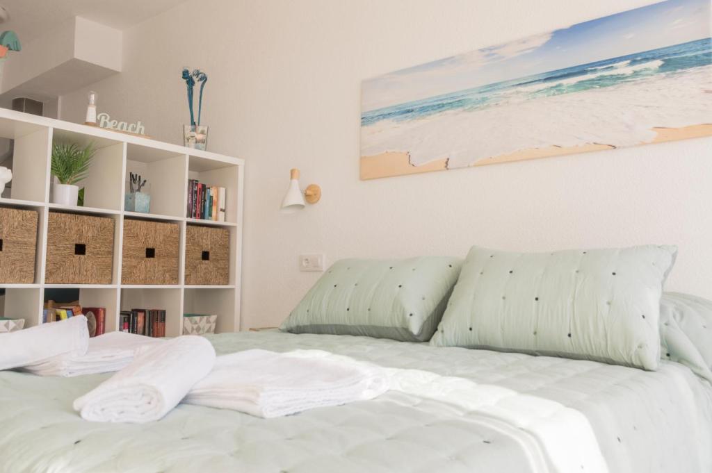 Posteľ alebo postele v izbe v ubytovaní Orilla beach house