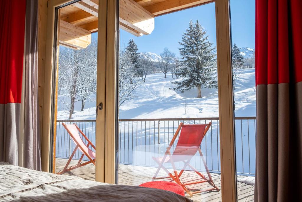 L'Aiguille Grive Chalets Hotel v zimě