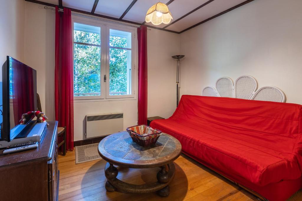 Posezení v ubytování Chalet des Melezes