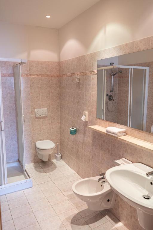 Koupelna v ubytování Hotel Umbra