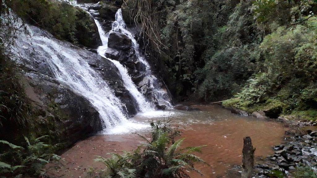 伊塔佩瓦的住宿－Sitio Aguá Santa，小溪中间的瀑布