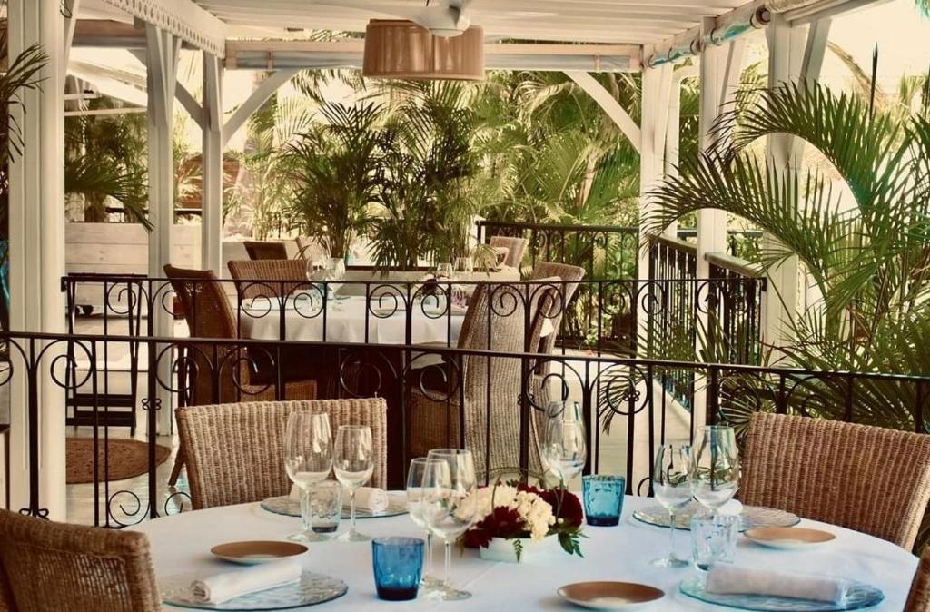 Restaurace v ubytování La Villa Hibiscus, Saint Martin