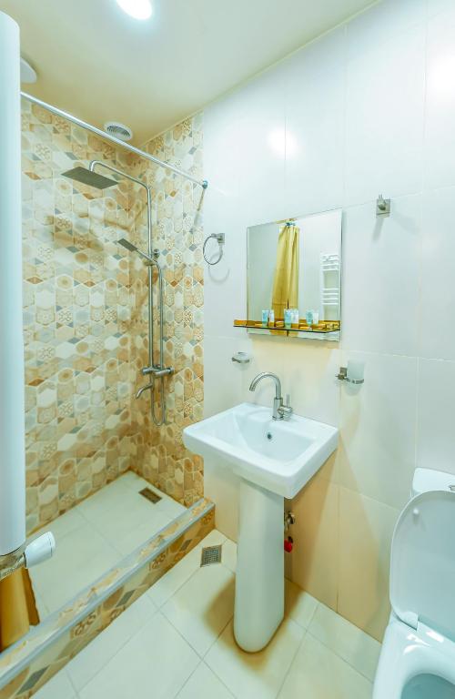 Koupelna v ubytování Hotel Classic Suites