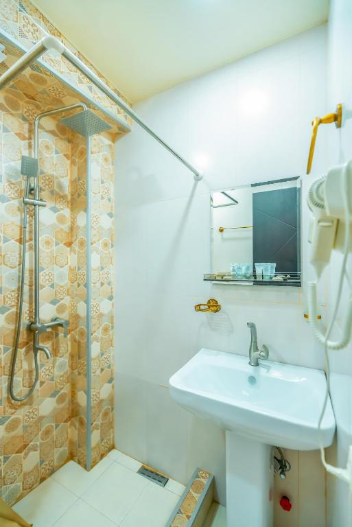 Koupelna v ubytování Hotel Classic Suites