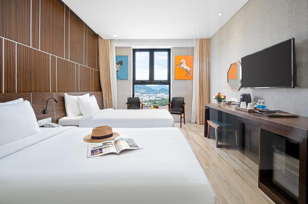 Phòng Deluxe 2 Giường đơn Nhìn ra Thành phố
