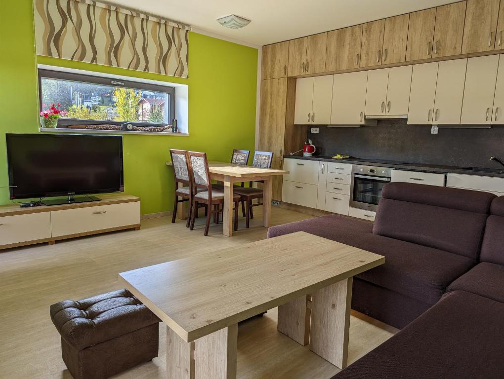 Kuchyň nebo kuchyňský kout v ubytování Apartmány KLÍNOVEC - Apartment KEILBERG