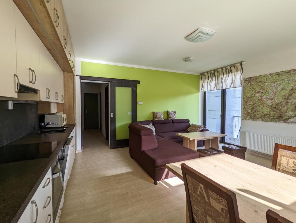 Kuchyň nebo kuchyňský kout v ubytování Apartmány KLÍNOVEC - Apartment KEILBERG