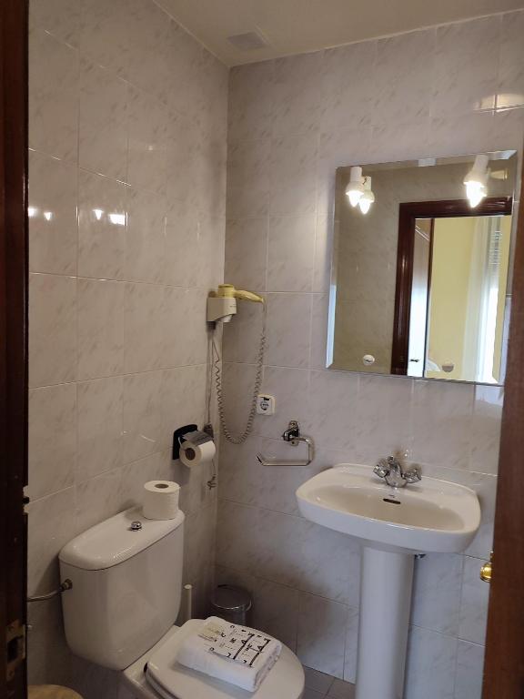 Koupelna v ubytování Hostal Salomé