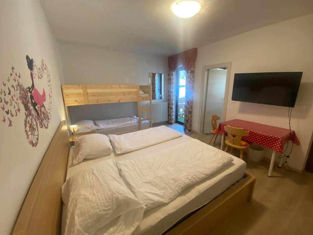 Postel nebo postele na pokoji v ubytování Laimerhof