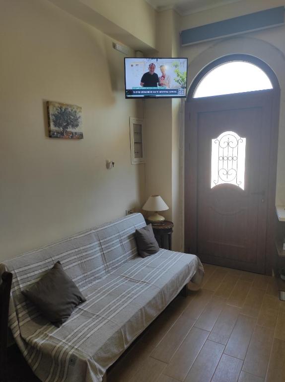 Televízia a/alebo spoločenská miestnosť v ubytovaní Castello casa