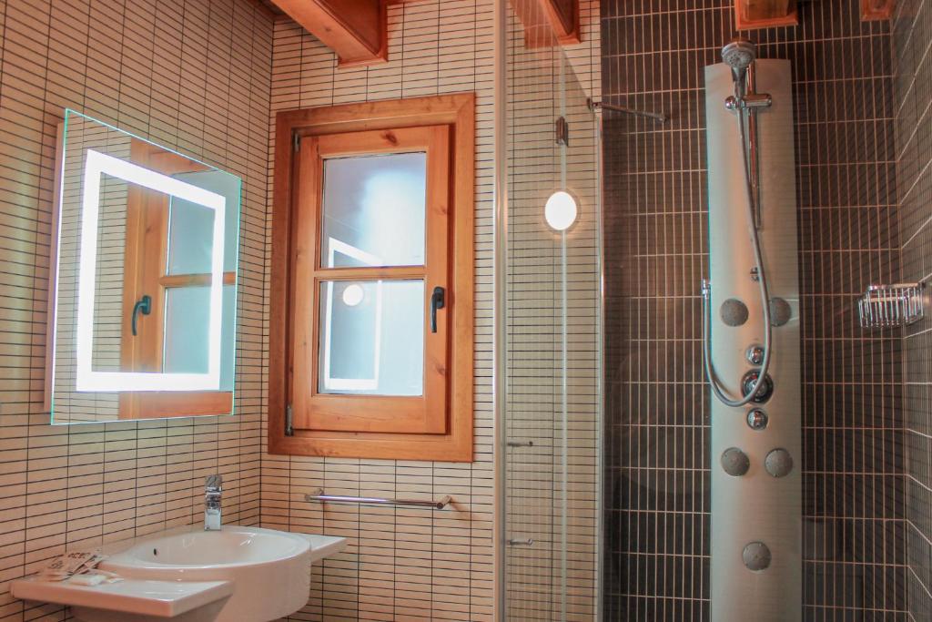 Koupelna v ubytování Hotel Saloria