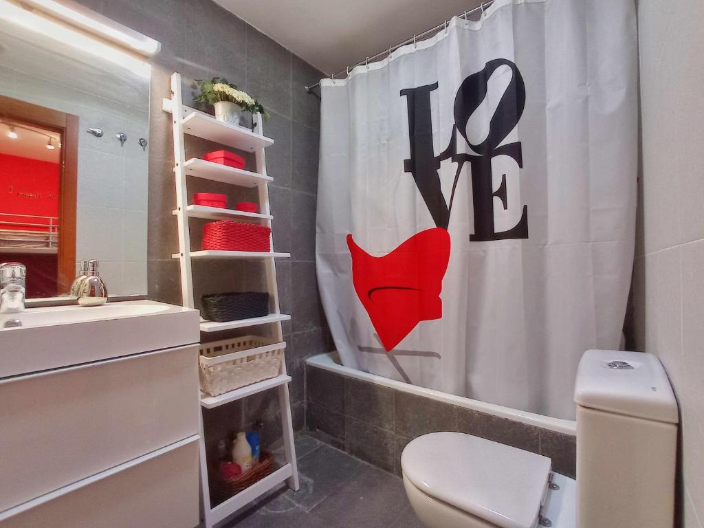 Koupelna v ubytování Estudio superior serraneu