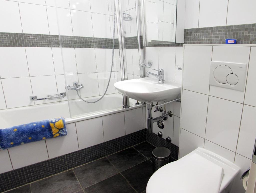 Koupelna v ubytování Haus Cristal