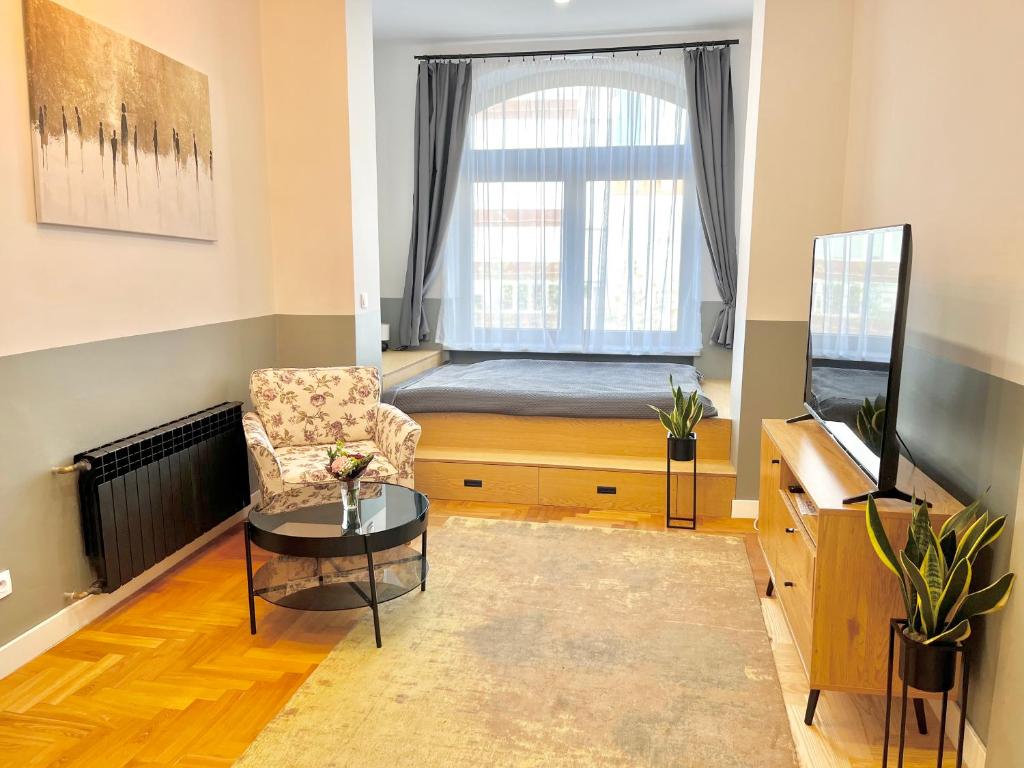 Posedenie v ubytovaní Apartamenty Teatralna