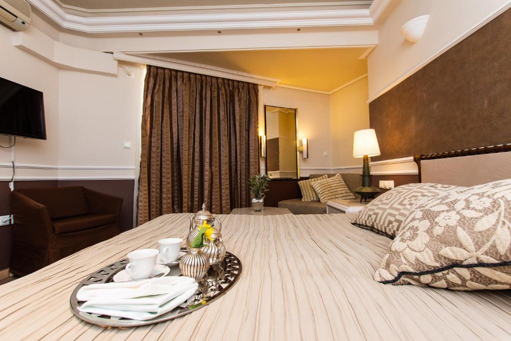 TV a/nebo společenská místnost v ubytování Mati Hotel