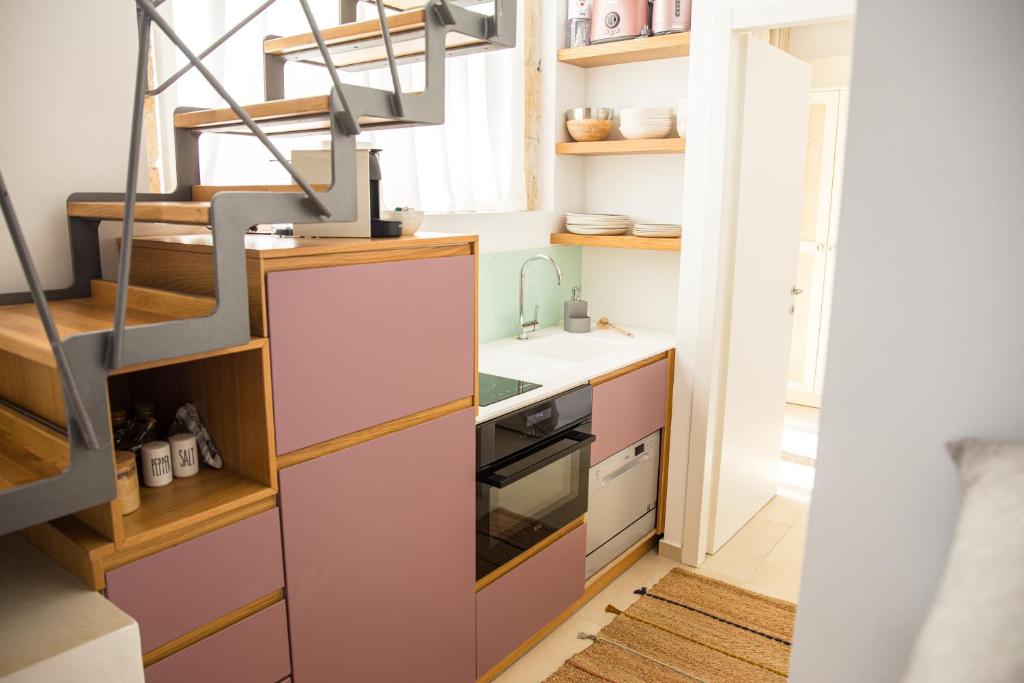 Kuchyňa alebo kuchynka v ubytovaní ArtHill eco villas
