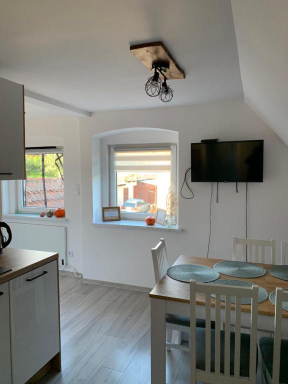 Kuchyňa alebo kuchynka v ubytovaní Apartament DWA DĘBY