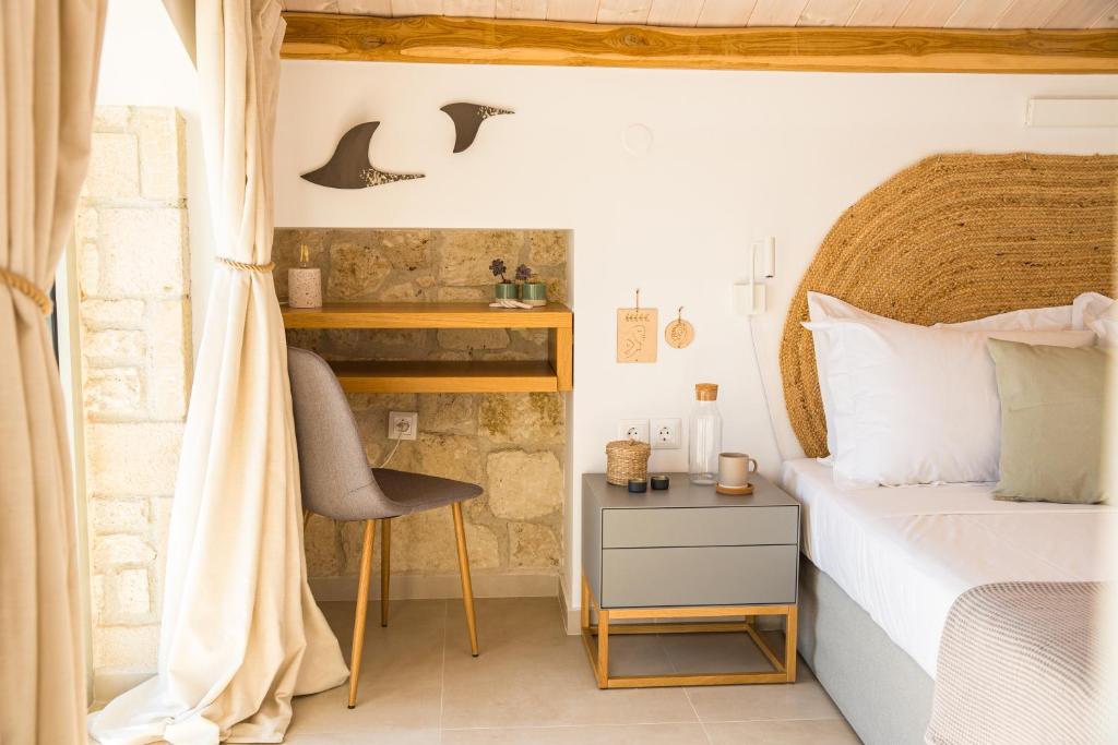 Posteľ alebo postele v izbe v ubytovaní ArtHill eco villas