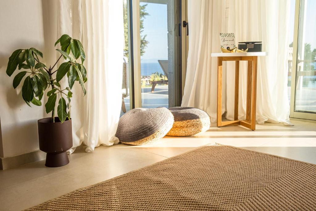 Posteľ alebo postele v izbe v ubytovaní ArtHill eco villas