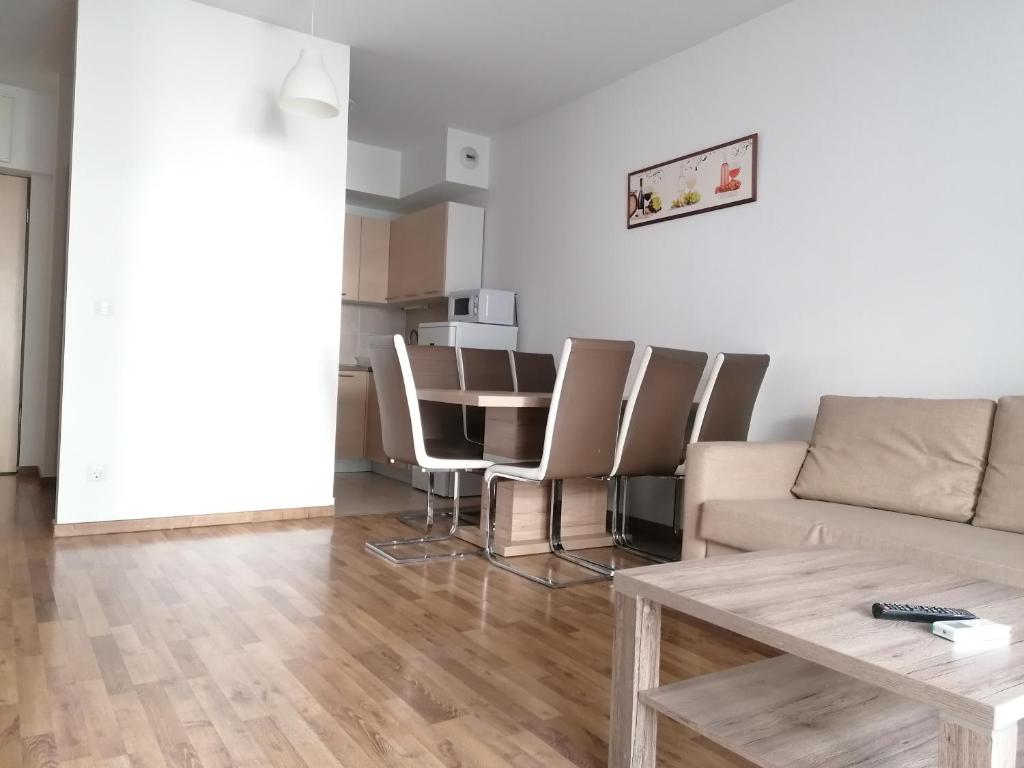 A seating area at Corvin holiday Apartments hotel