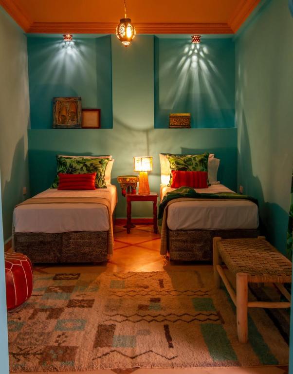 Postel nebo postele na pokoji v ubytování Riad SofYan & Spa
