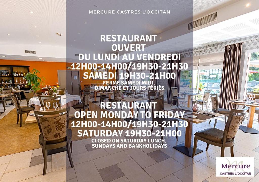 Restaurace v ubytování Mercure Castres L'Occitan