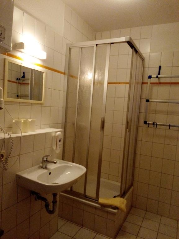 Koupelna v ubytování Hotel Ratscafe Ückeritz