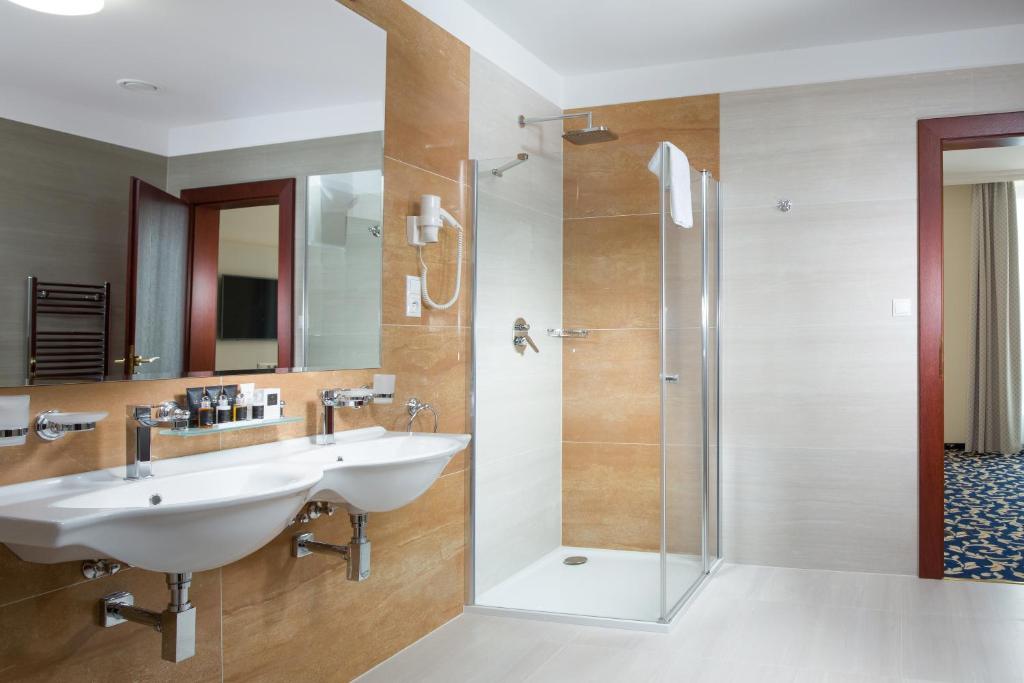 Koupelna v ubytování Grandhotel Nabokov