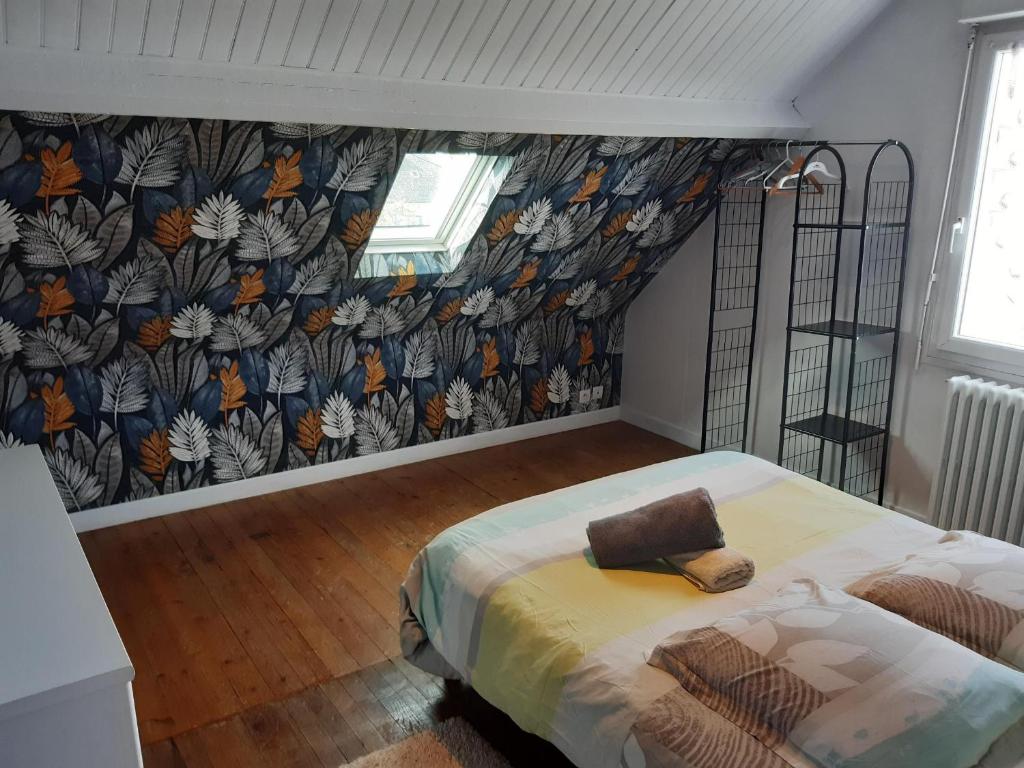 Postel nebo postele na pokoji v ubytování Gîte des Gardiens de Phare