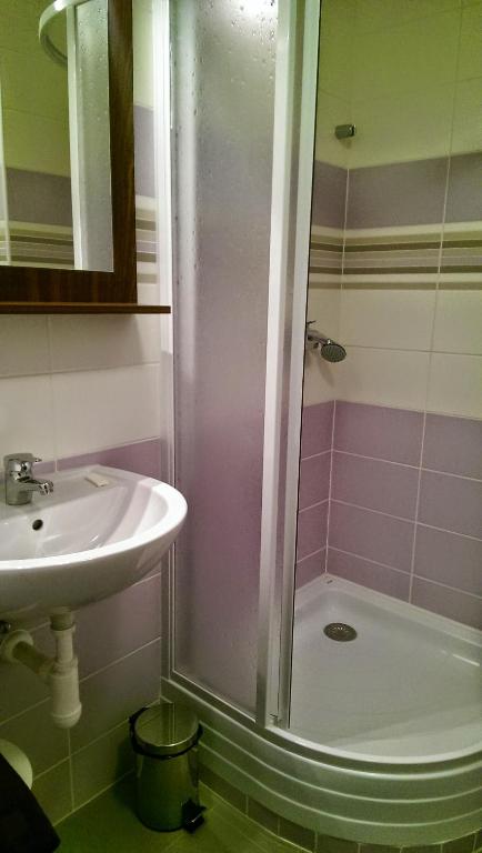 Koupelna v ubytování Hotel Terek