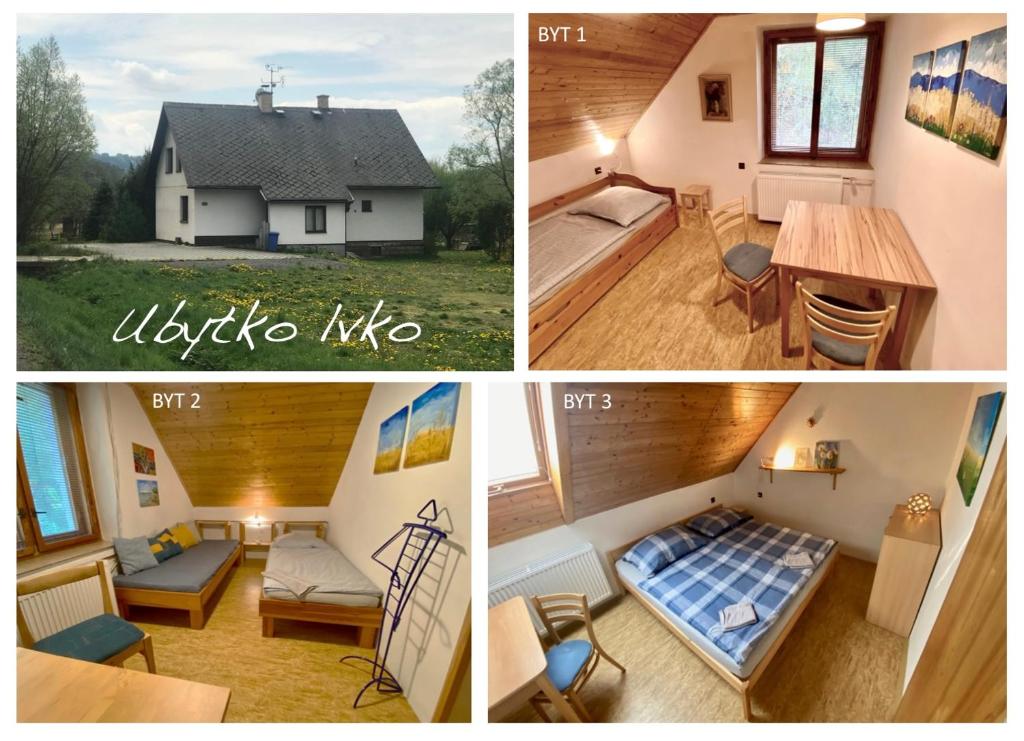 Postel nebo postele na pokoji v ubytování Ubytko Ivko