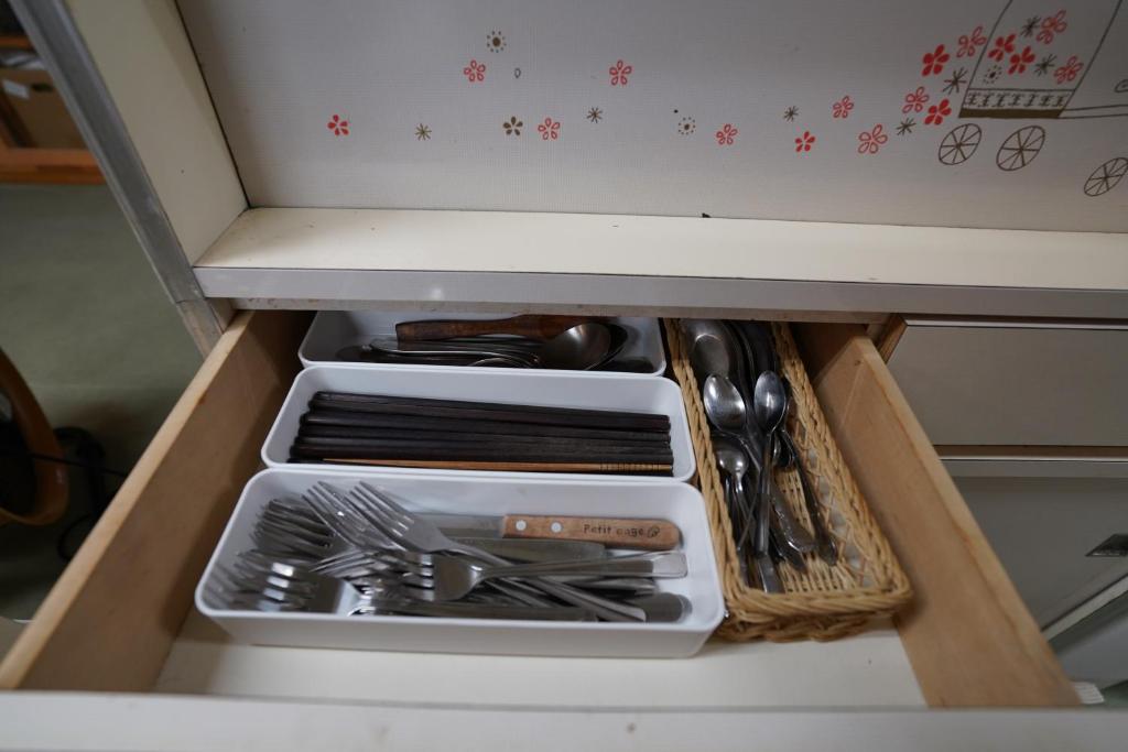 Kuchyň nebo kuchyňský kout v ubytování Hostel Murasaki