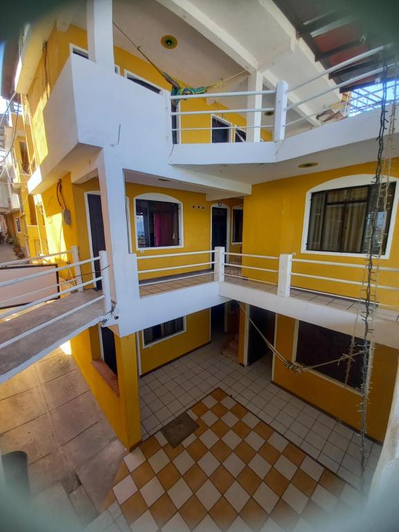 an overhead view of a building under construction at HOTEL PENELEU in San Pedro La Laguna