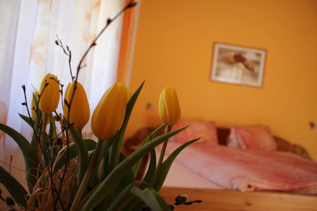 Postel nebo postele na pokoji v ubytování Haus Rupitsch