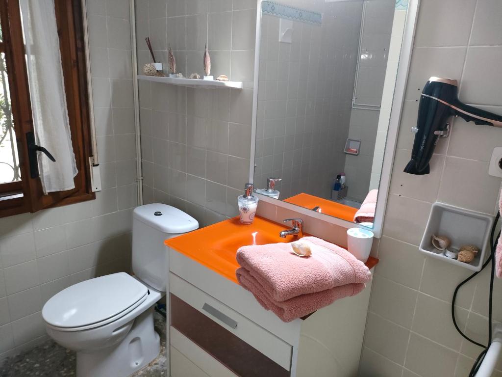 Koupelna v ubytování B&B Com a Casa Teva