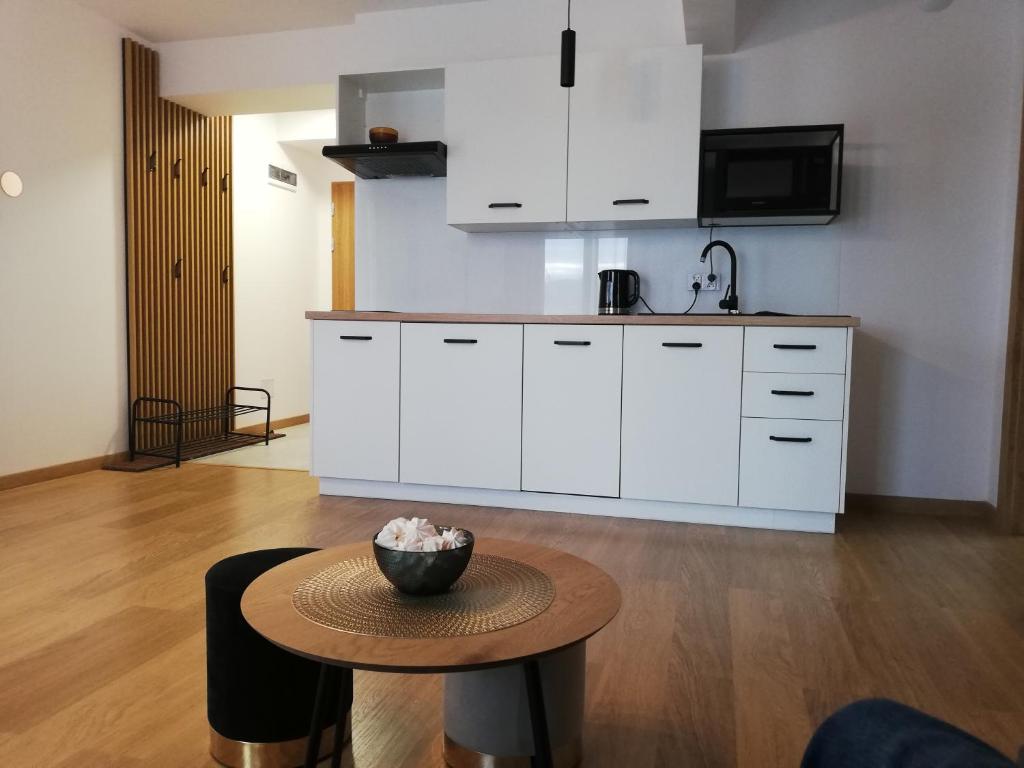 Kuchyňa alebo kuchynka v ubytovaní Apartament Grapa 29 K3 na terenie Sun & Snow Białka Tatrzańska
