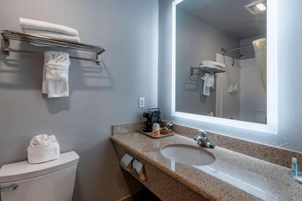 Koupelna v ubytování Quality Inn