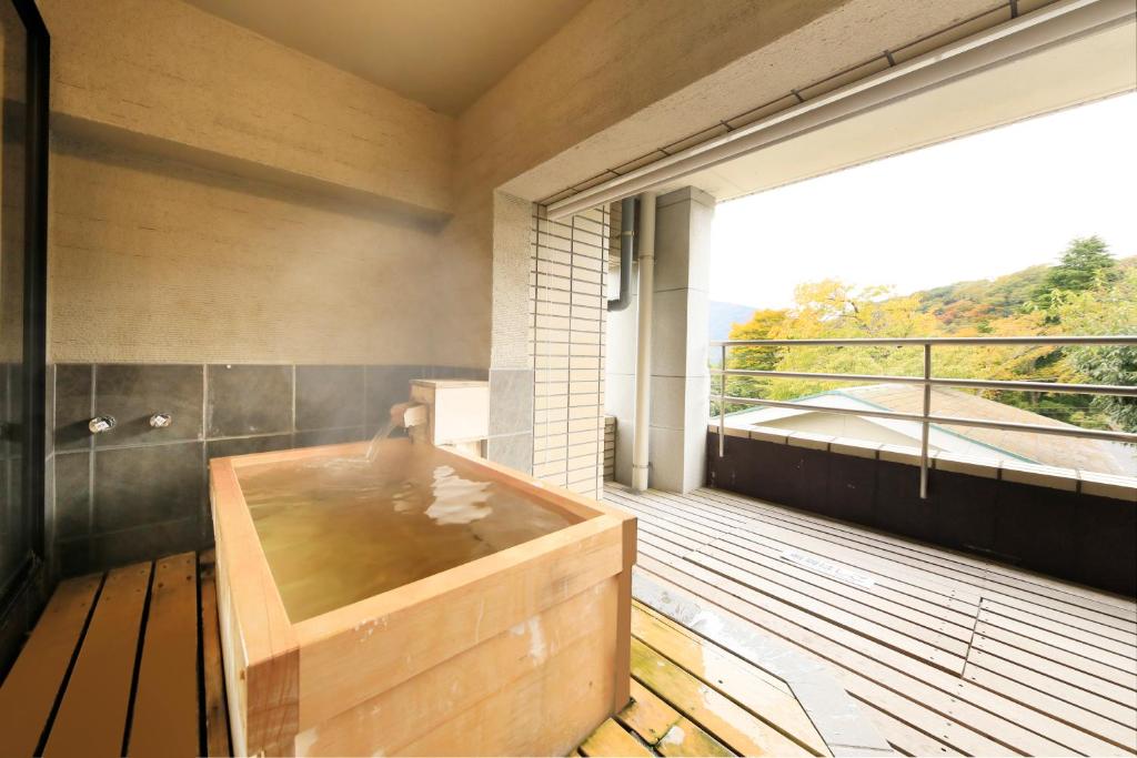 Balkón nebo terasa v ubytování Merveille Hakone Gora