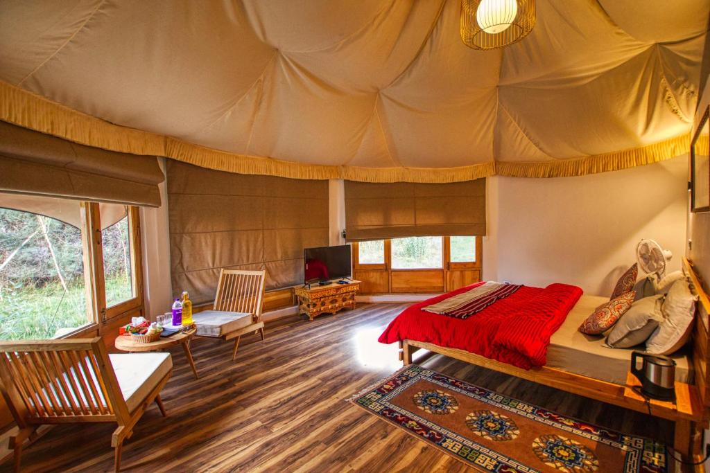 Posezení v ubytování Chalet Seabuckthorn - Hunder