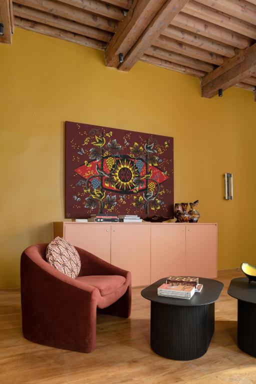 Posezení v ubytování MiHotel Saint Jean