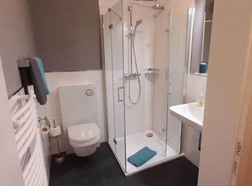 Koupelna v ubytování Motel Hamberger Krug