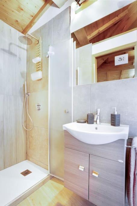A bathroom at Tower House with emotional shower